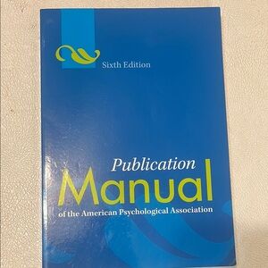 APA Sixt Edition Publication Manual